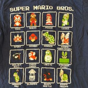 Super Mario Bros navy tshirt. New without tags.